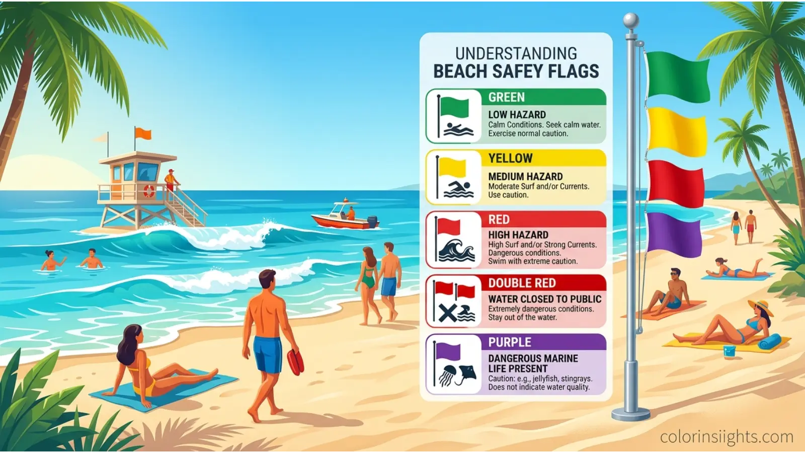 Beach Flag Color Meanings