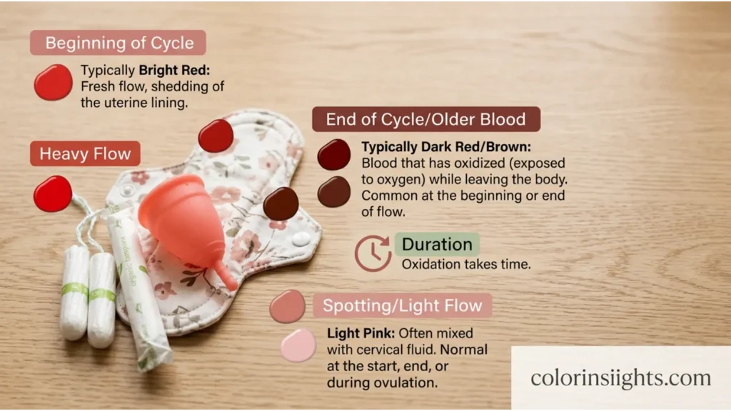 Interpreting Different Period Blood Colors in Various Contexts