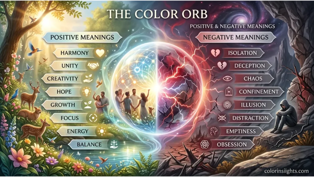 Positive and Negative Meanings of the Color Orb