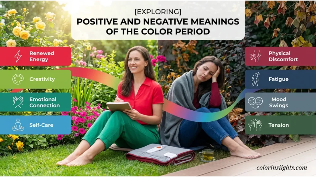 Positive and Negative Meanings of the Color Period
