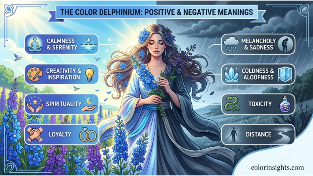 Positive and Negative Meanings of the Color Delphinium
