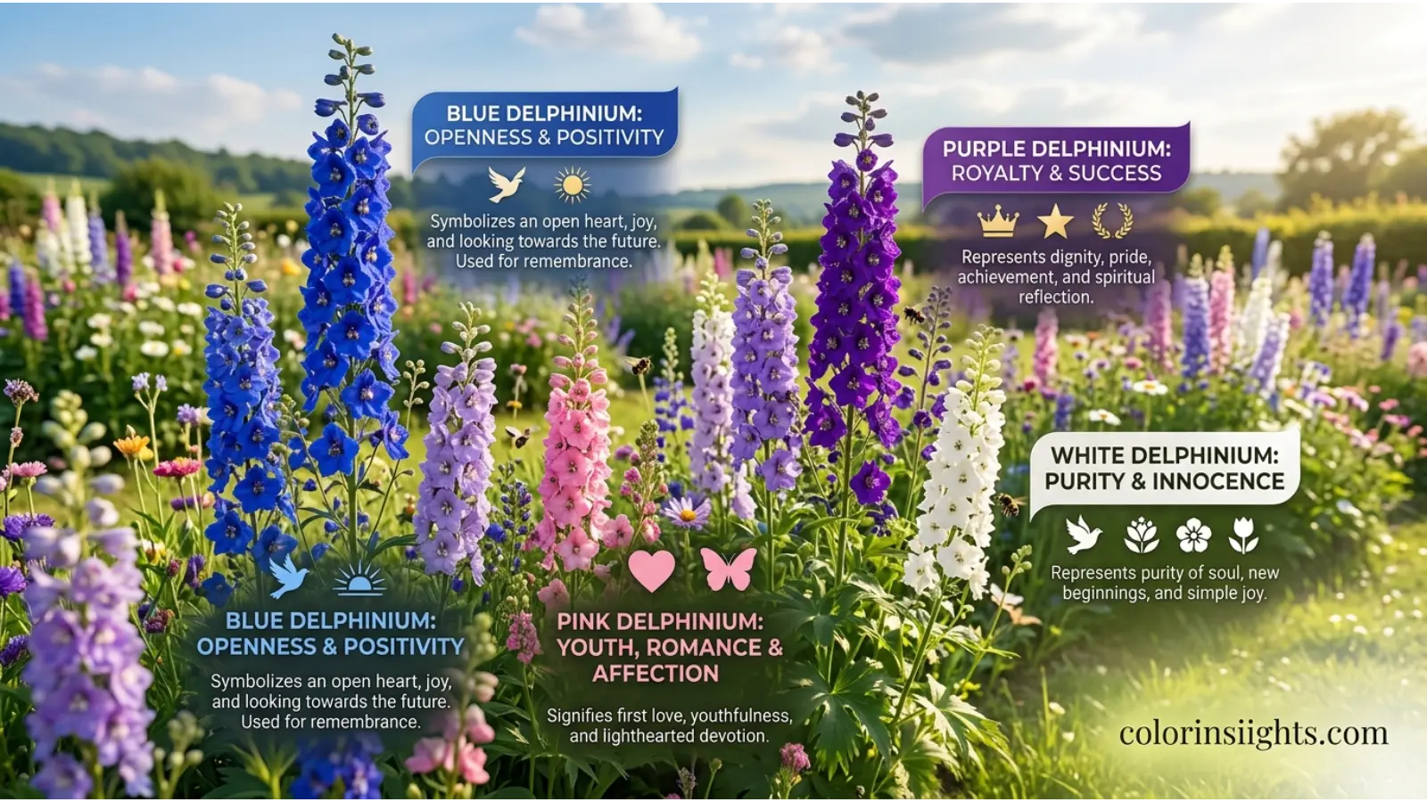 Delphinium Color Meaning