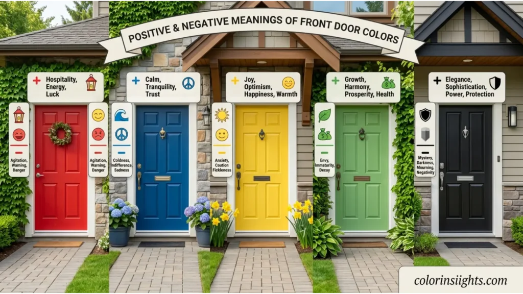 Positive and Negative Meanings of Front Door Colors