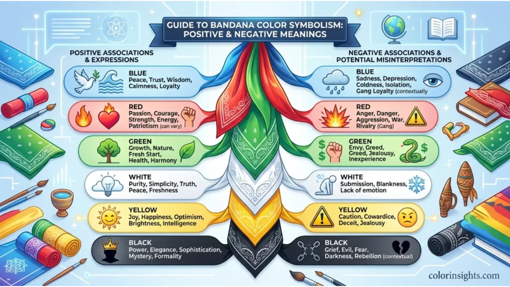 Positive and Negative Meanings of Bandana Colors