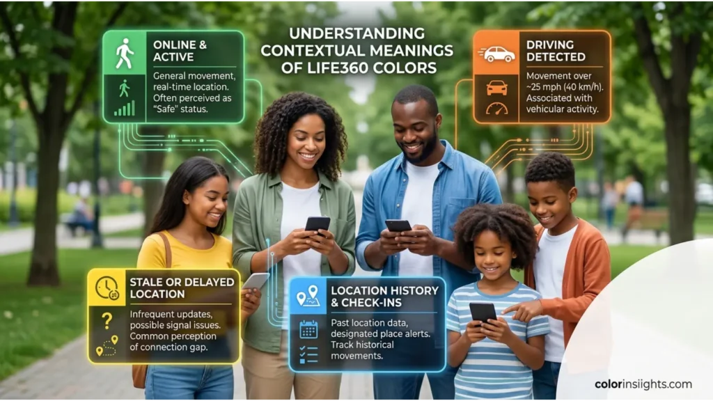 Contextual Meanings of Life360 Colors