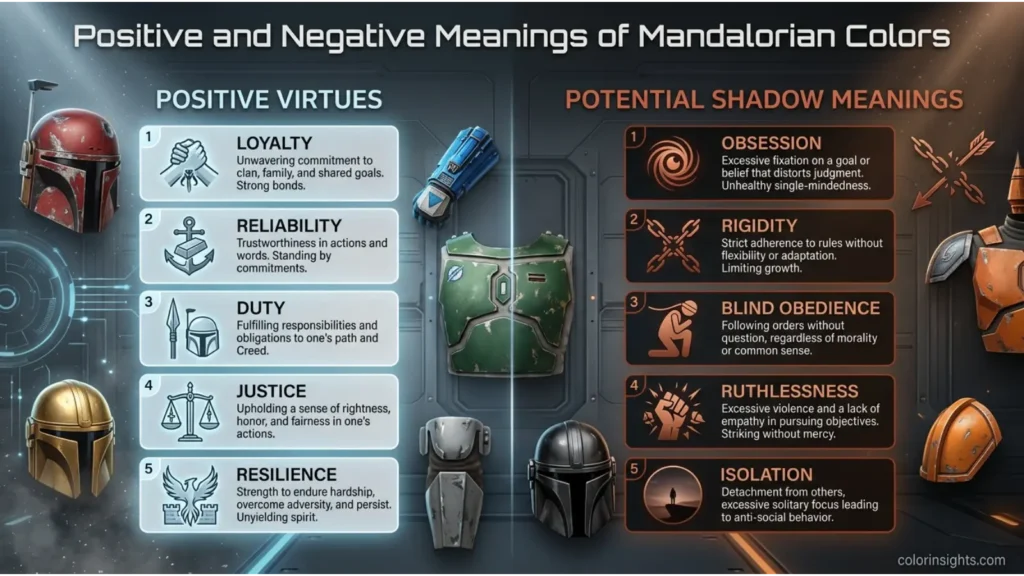 Positive and Negative Meanings of Mandalorian Colors