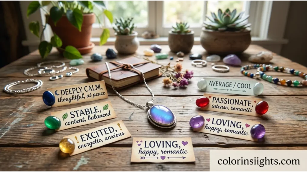 Mood Necklace Color Meanings in Different Contexts