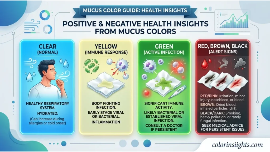 Positive and Negative Meanings of Mucus Colors