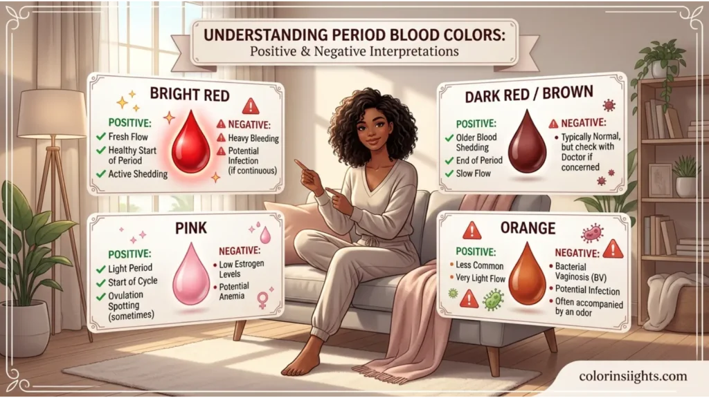 Positive and Negative Interpretations of Period Blood Colors