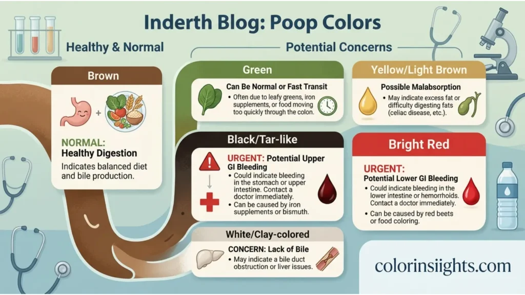 Positive and Negative Meanings of Poop Colors