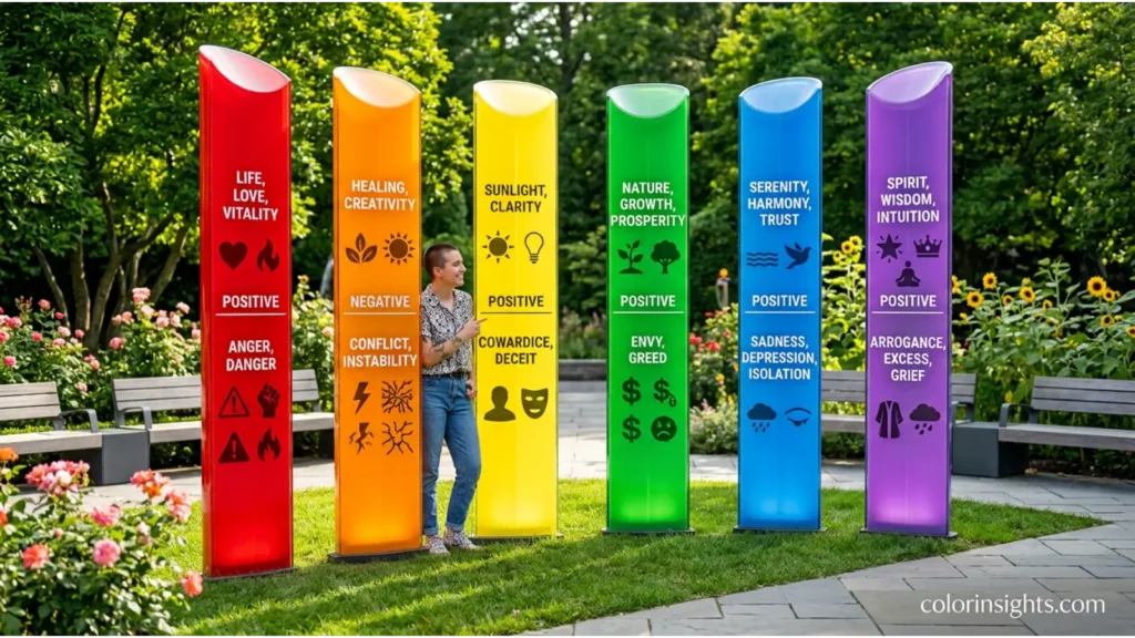 Positive and Negative Meanings of the Pride Flag Colors