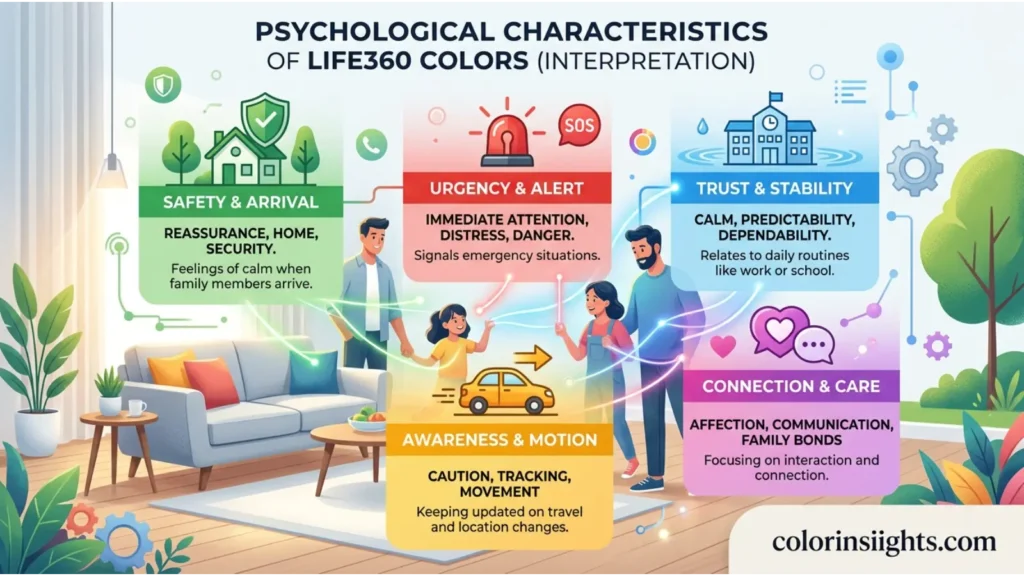 Psychological Characteristics of Life360 Colors