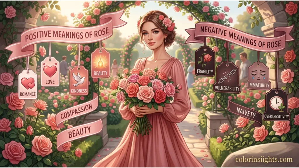 Positive and Negative Meanings of the Color Rose