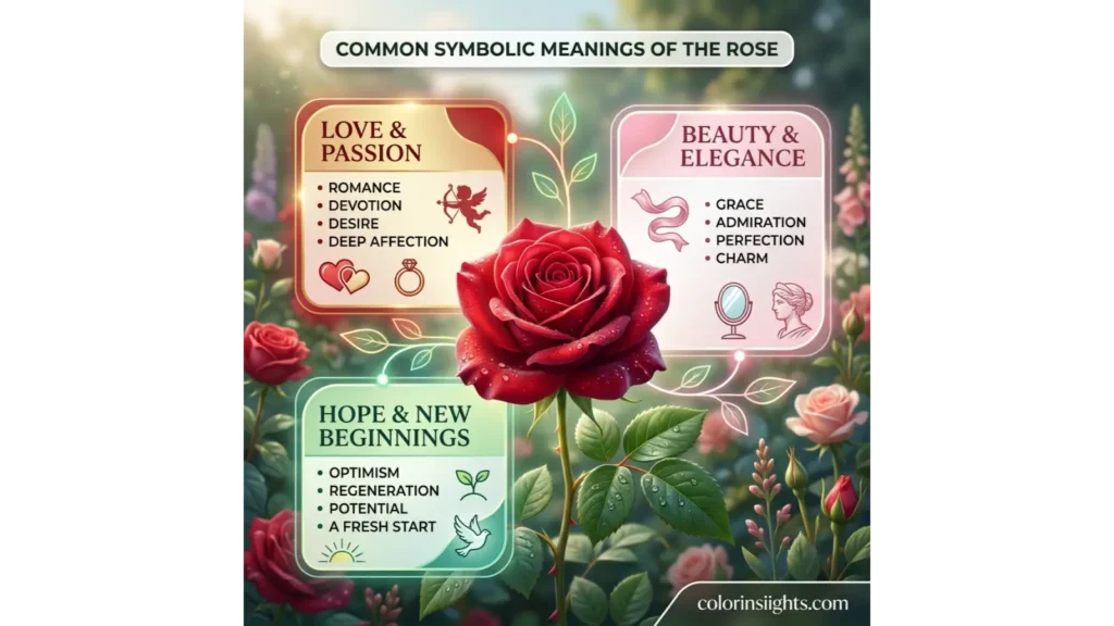 Common symbolic meanings of rose