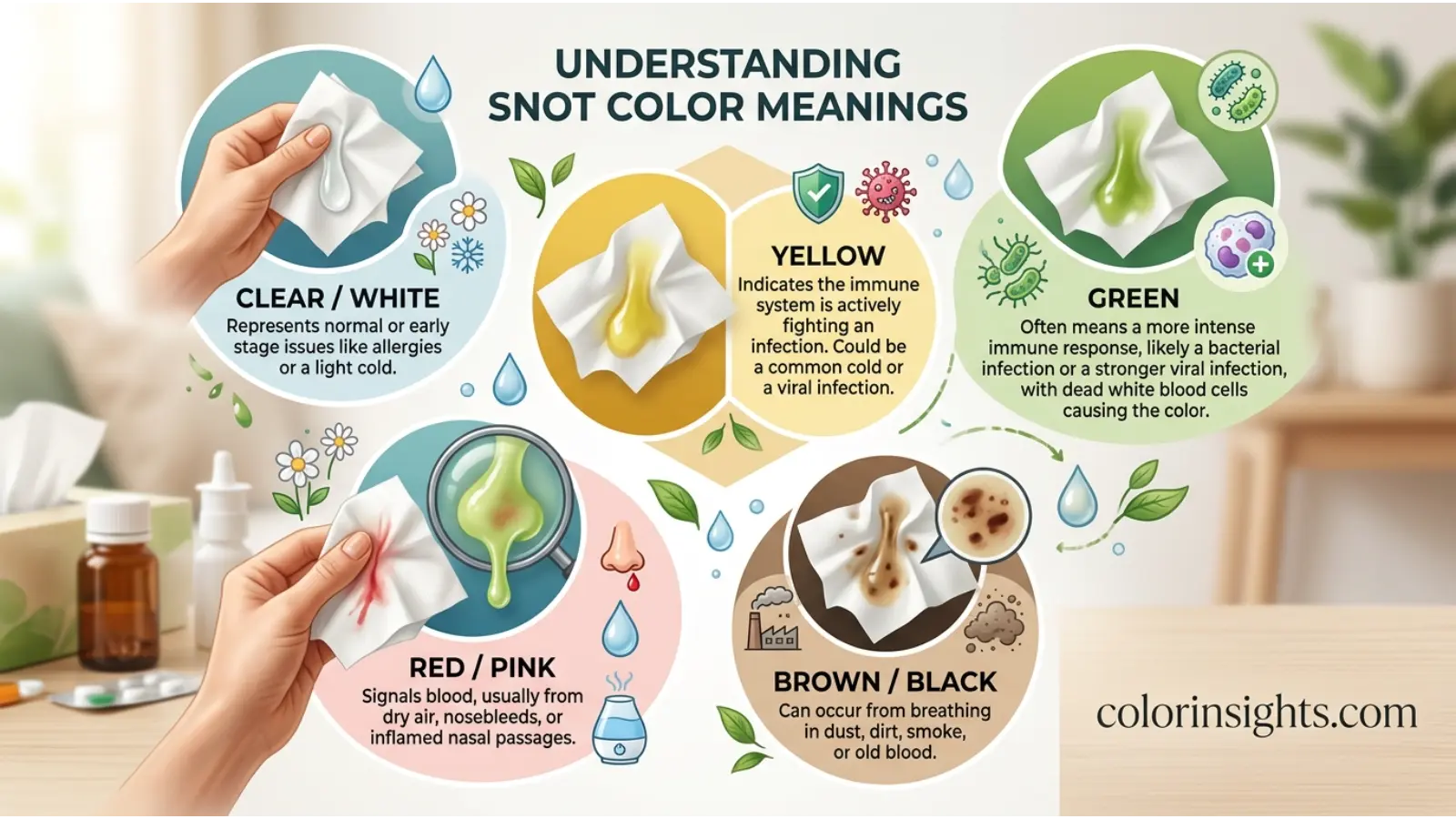 Snot Color Meanings