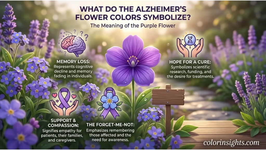 What Does the Alzheimer's Flower Color Symbolize