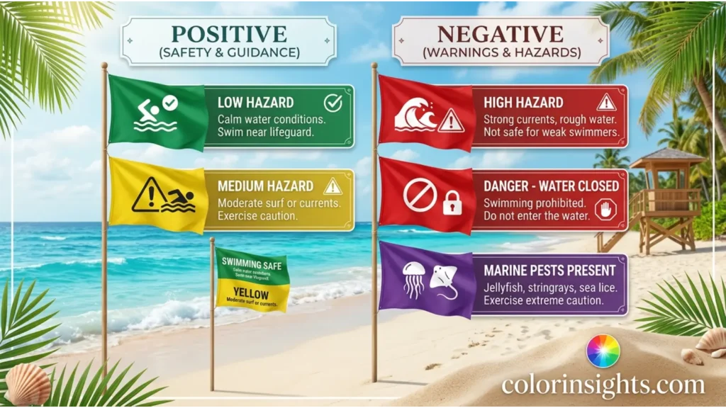 Positive and Negative Meanings of the Color Beach Flag