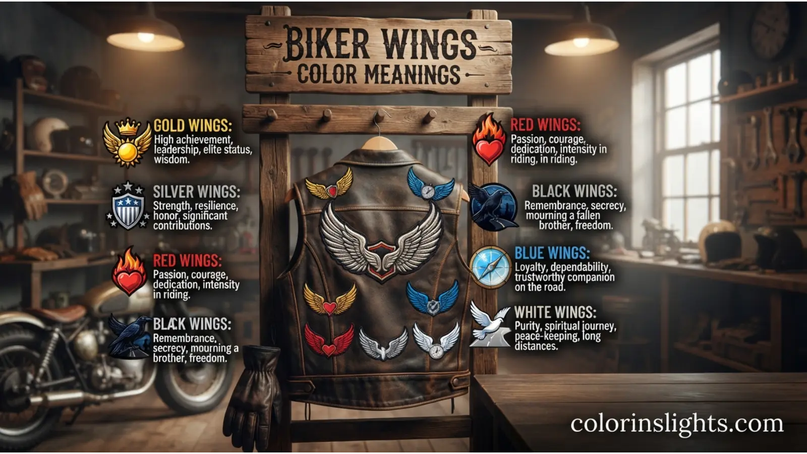 Biker Wings Color Meanings