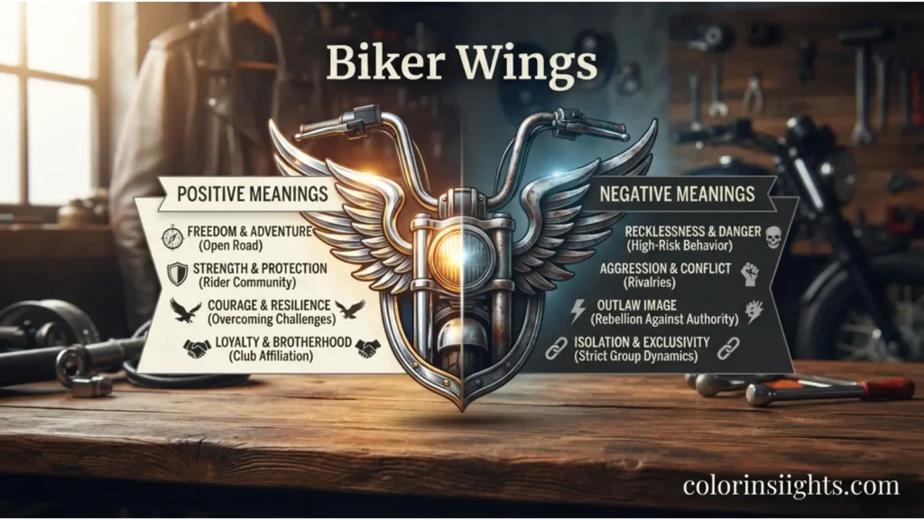 Positive and Negative Meanings of the Color Biker Wings