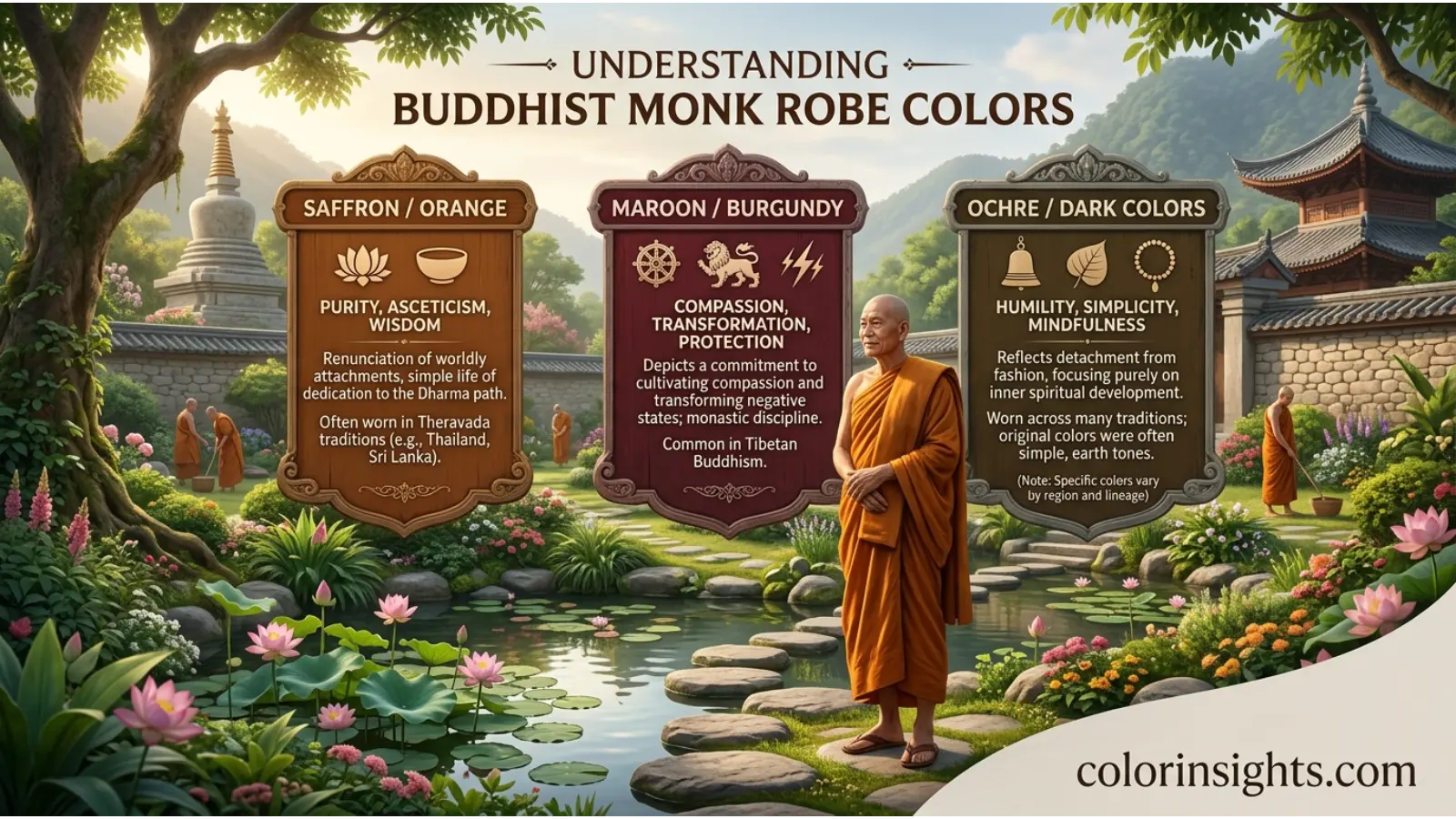 Buddhist Monk Robe Color Meanings