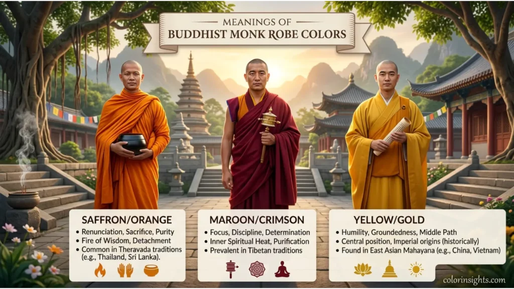 Meanings of Buddhist Monk Robe Colors