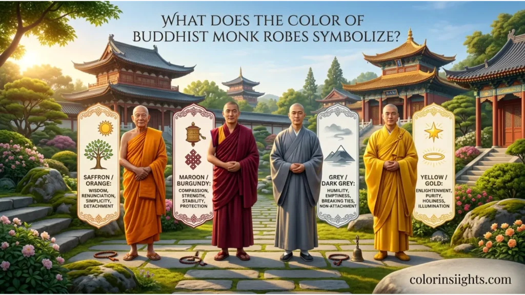 What Does the Color of Buddhist Monk Robes Symbolize