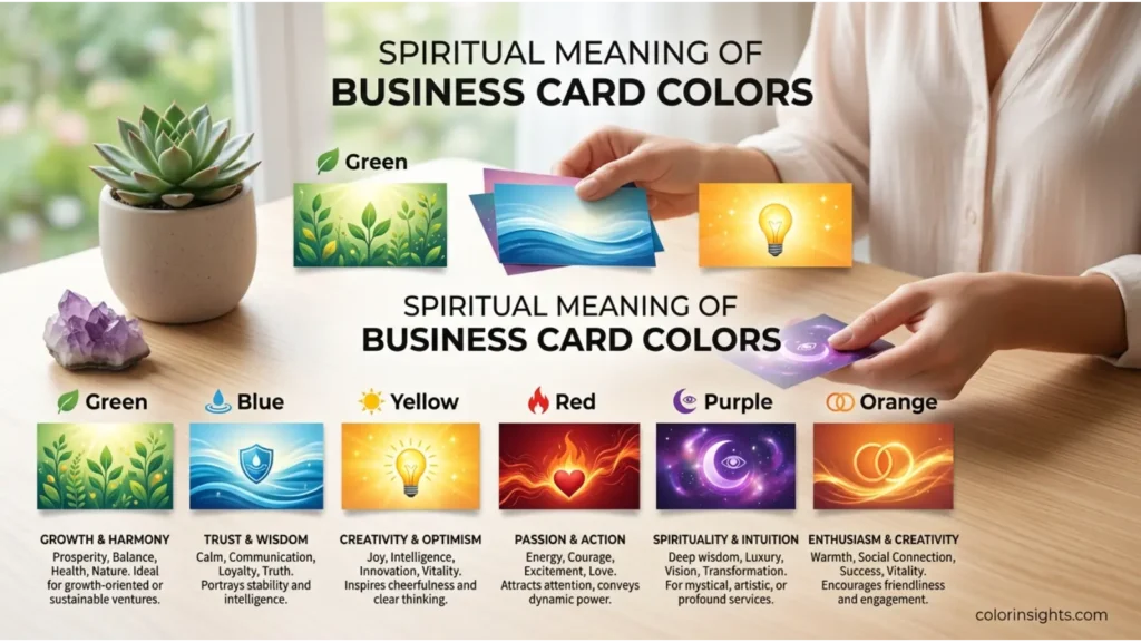 Spiritual Meaning of Business Card Colors
