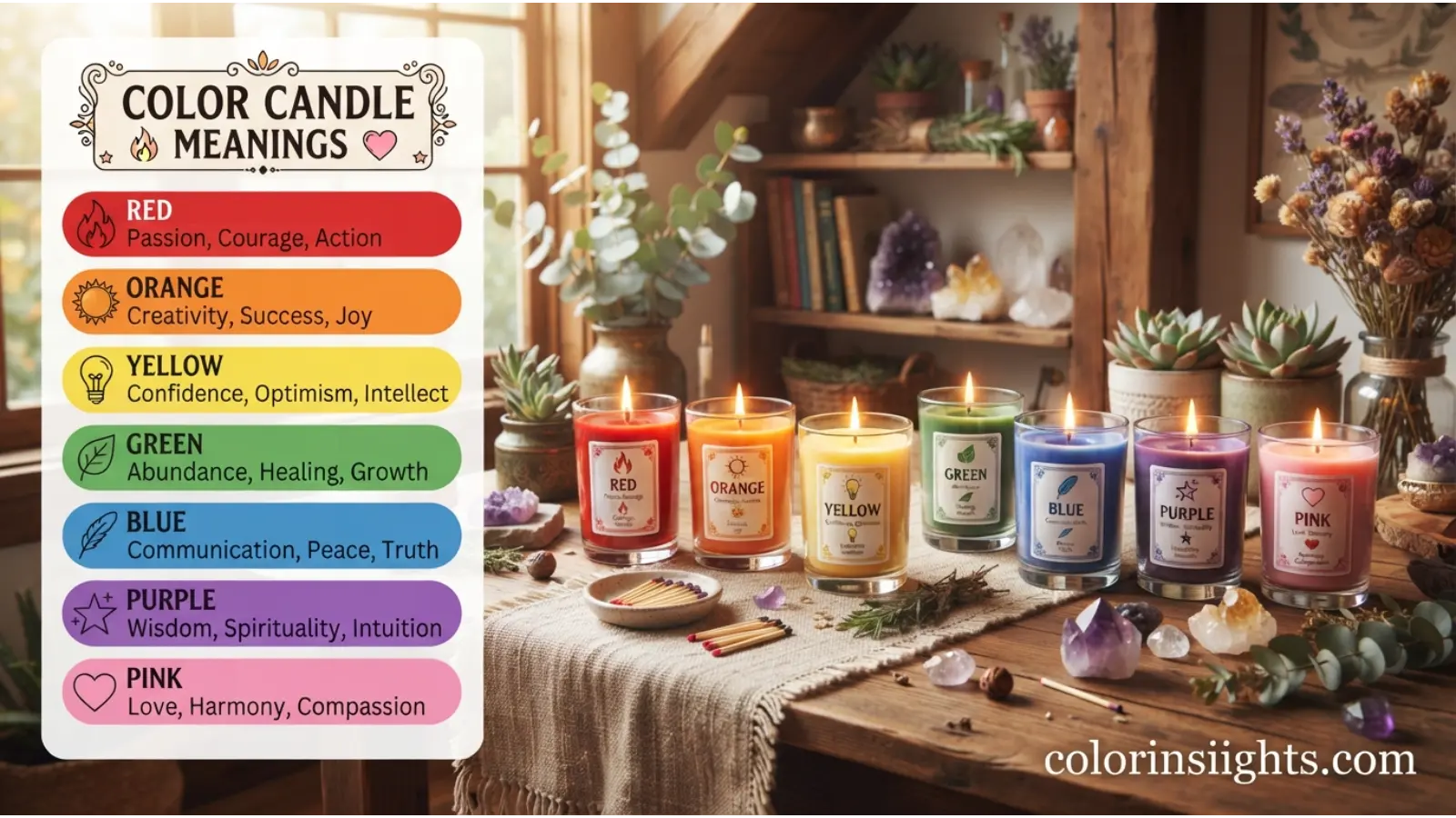 Color Candle Meanings Symbolism