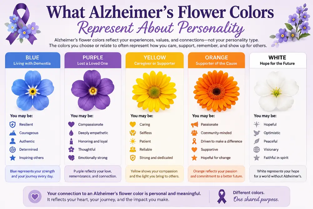 What Alzheimer's Flower Colors Represent About Personality