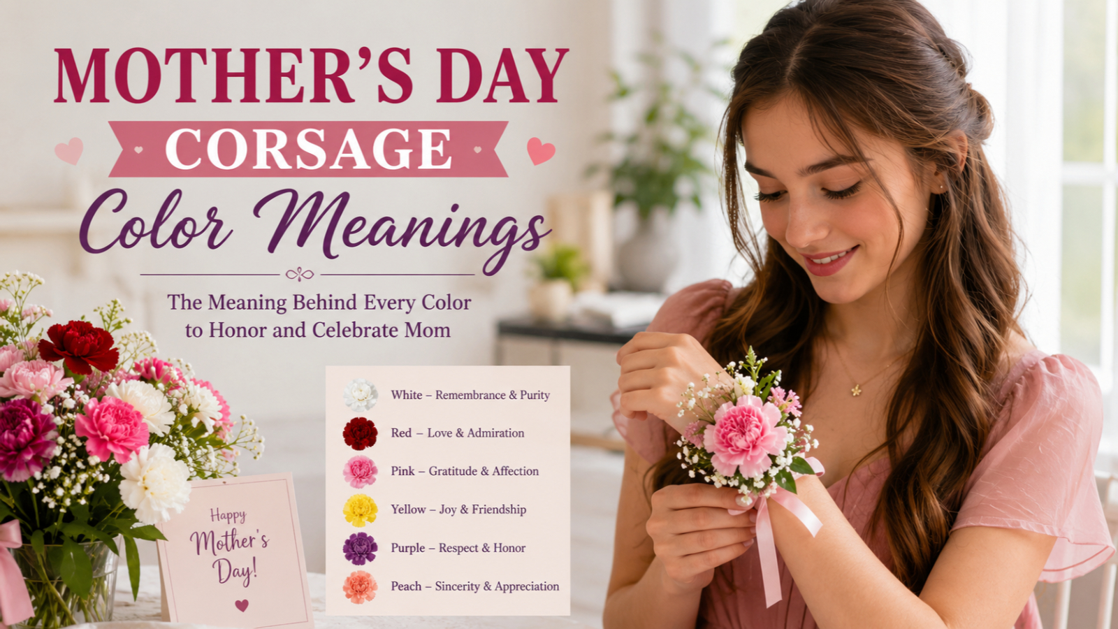 Mother's Day Corsage Color Meanings