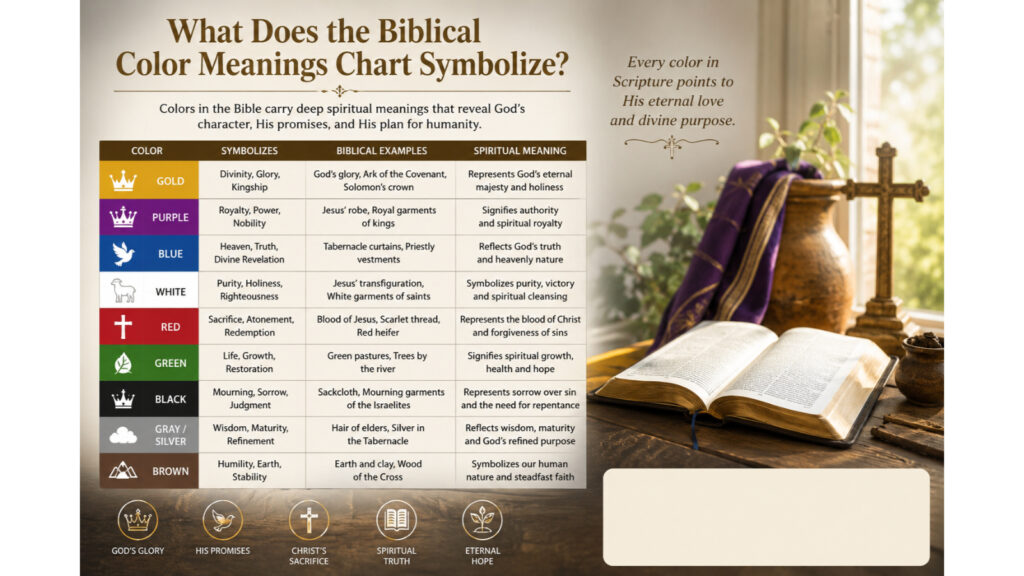 What Does the Biblical Color Meanings Chart Symbolize