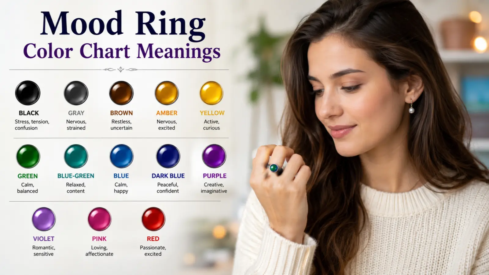 Mood Ring Color Chart Meanings