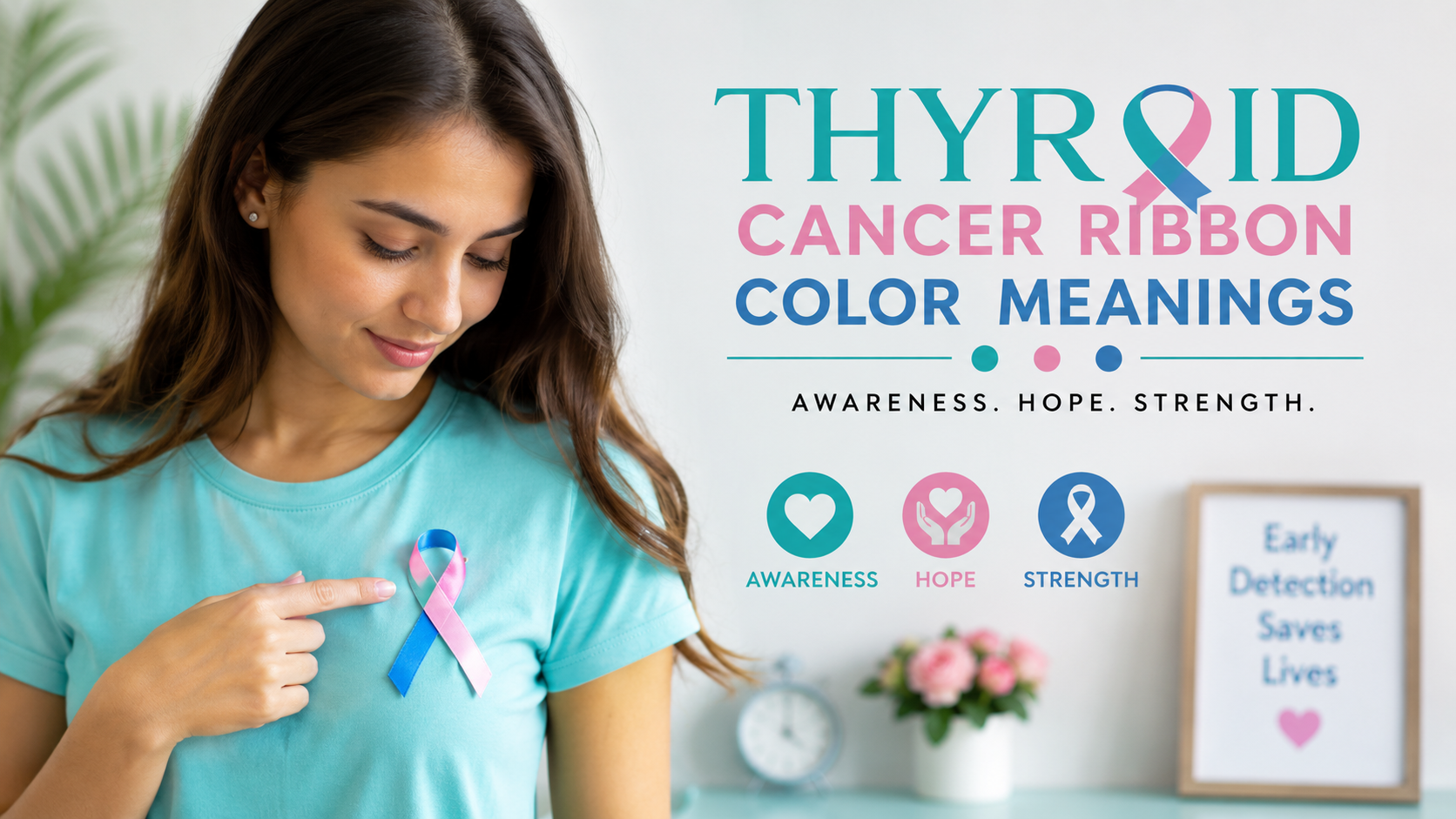 Thyroid Cancer Ribbon Color Meanings