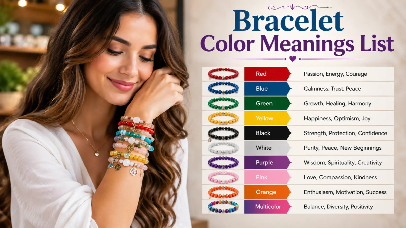 Bracelet Color Meanings List