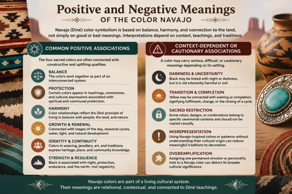 Positive and Negative Meanings of the Color Navajo