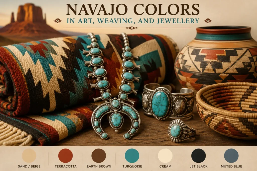Navajo Colors in Art, Weaving, and Jewellery
