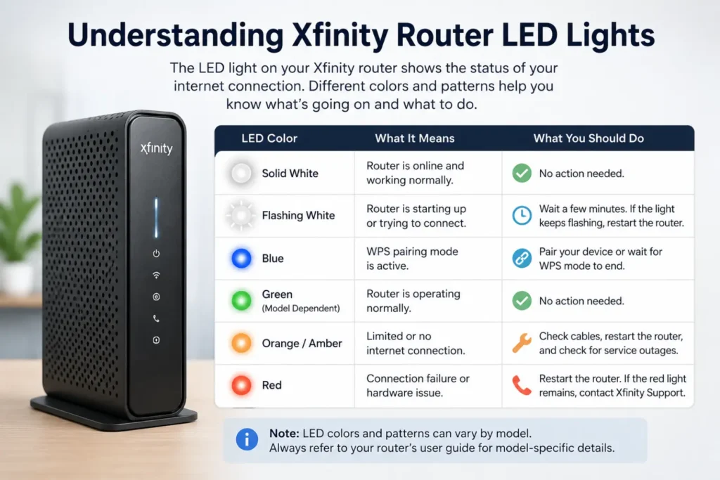 Understanding Xfinity Router LED Lights