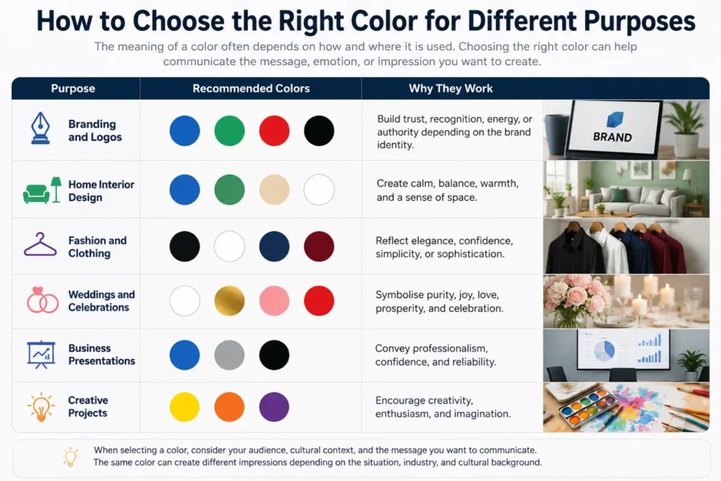 How to Choose the Right Color for Different Purposes