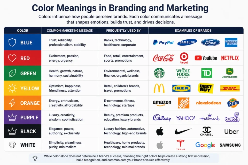 Color Meanings in Branding and Marketing