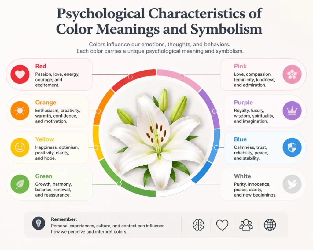 Psychological Characteristics of Color Meanings and Symbolism