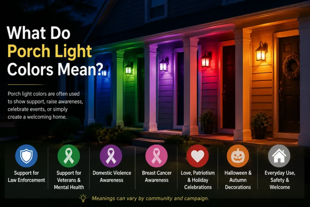 What Do Porch Light Colors Mean?