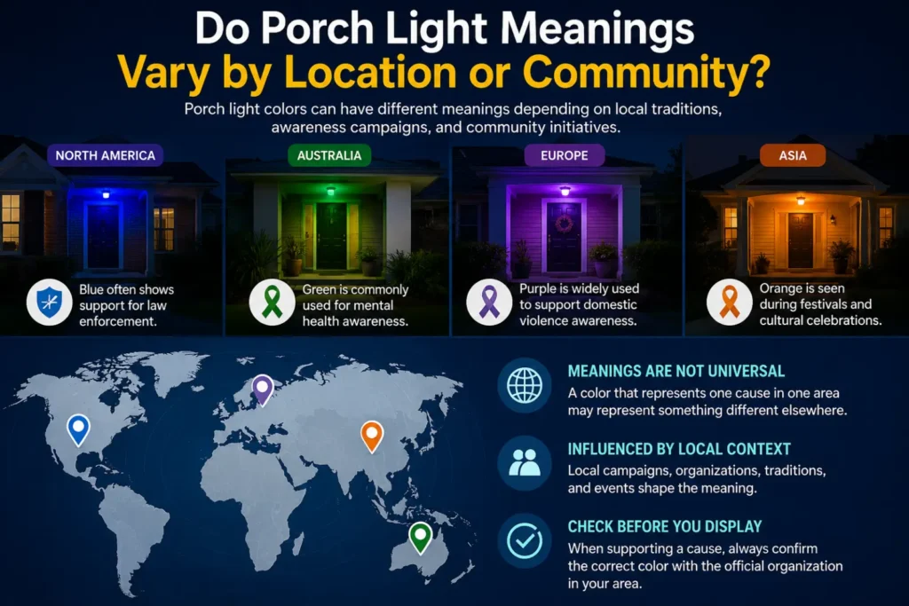 Do Porch Light Meanings Vary by Location or Community?