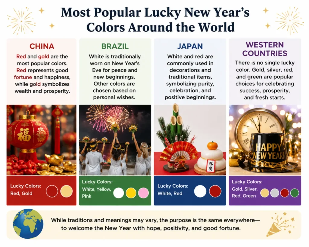 Most Popular Lucky New Year's Colors Around the World