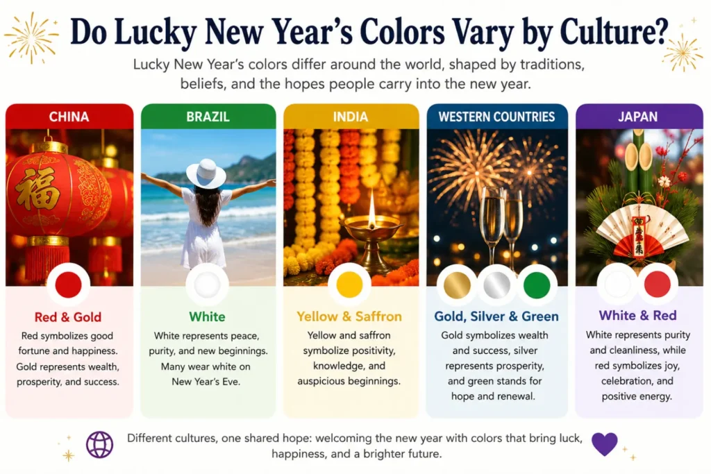 Do Lucky New Year's Colors Vary by Culture?