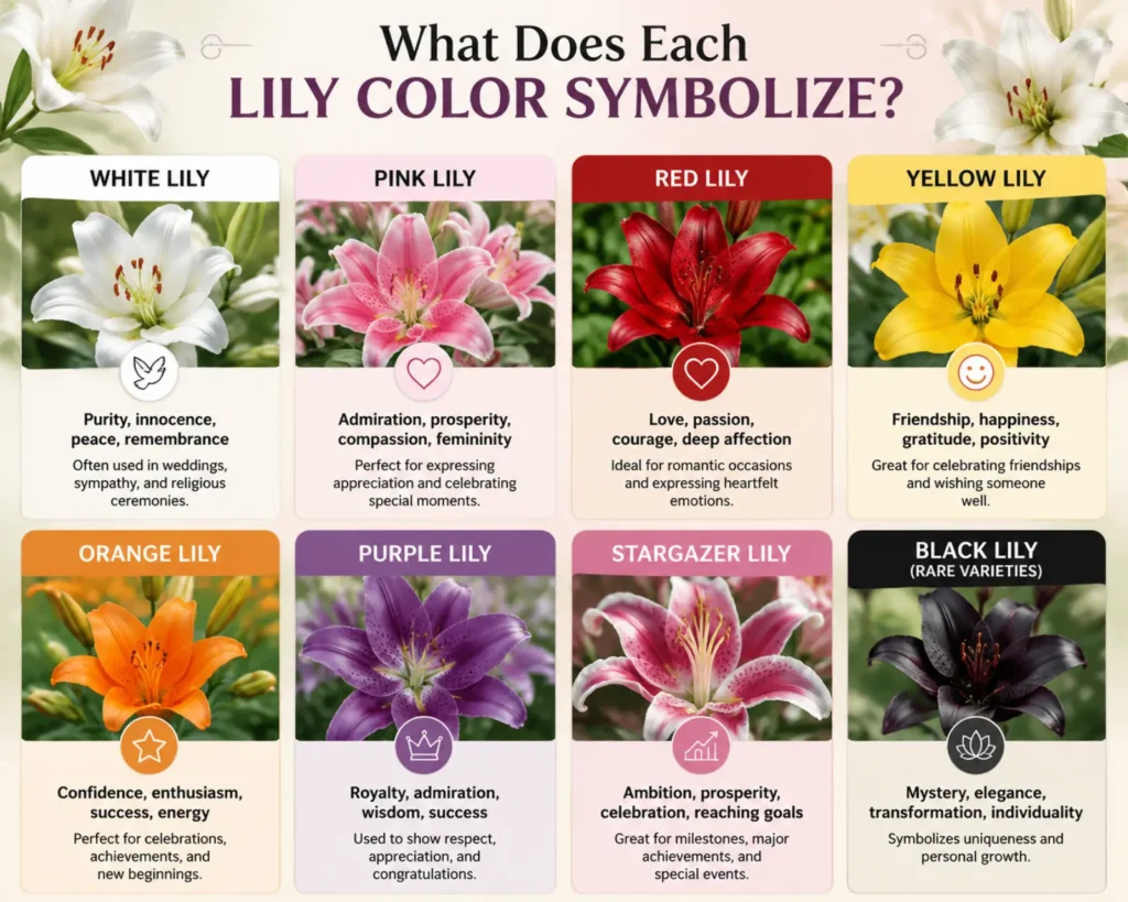 What Does Each Lily Color Symbolize?