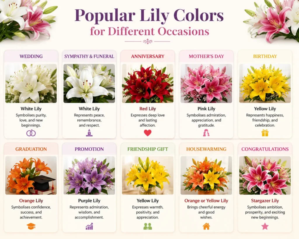 Popular Lily Colors for Different Occasions