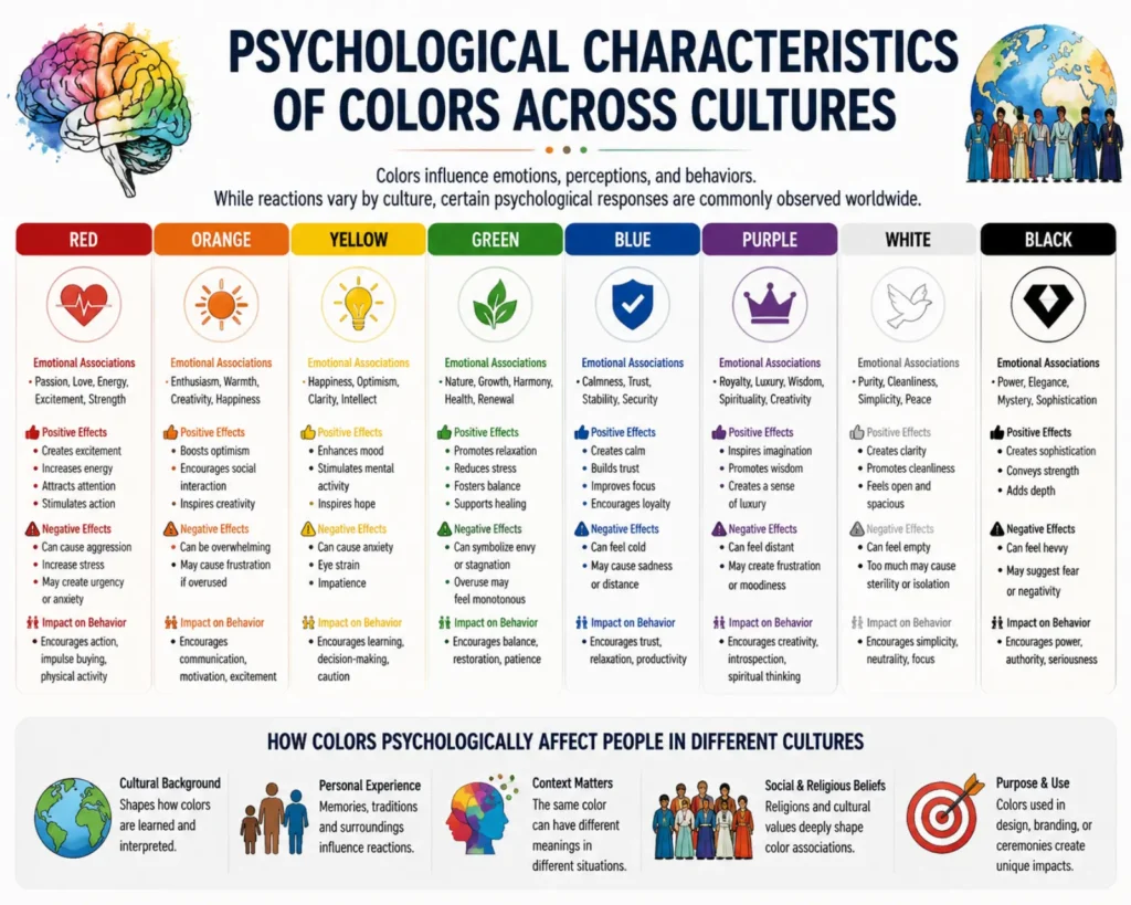 Psychological Characteristics of Colors Across Cultures