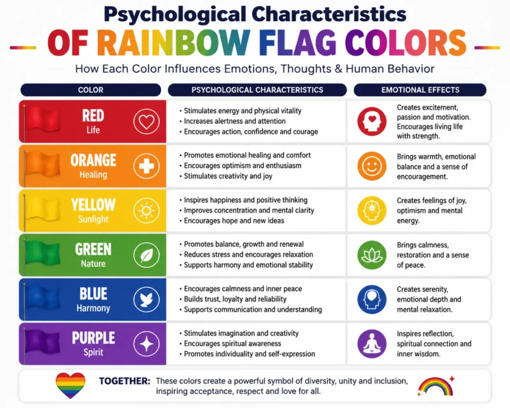 Psychological Characteristics of Rainbow Flag Colors