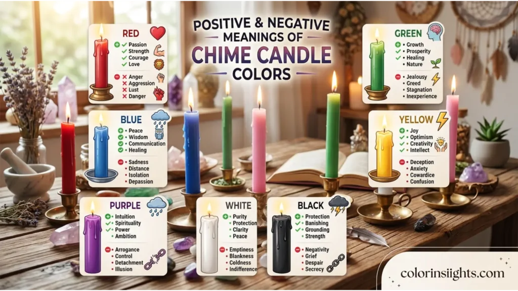 Positive and Negative Meanings of Chime Candle Colors
