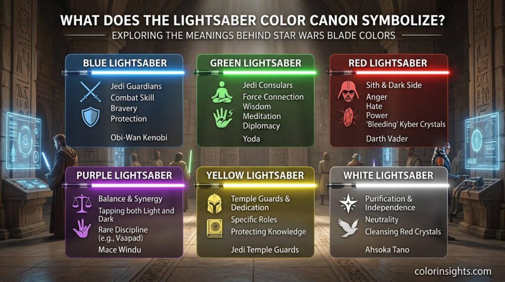 What Does the Color Canon Lightsaber Symbolize